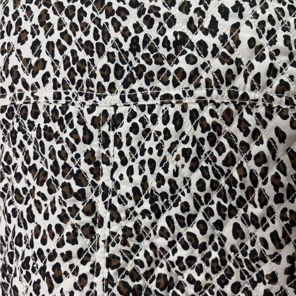 Coldwater Creek Silk Leopard Quilted Jacket Size L - Picture 11 of 12